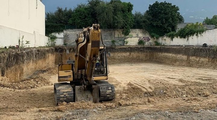 Ejecutan excavación para proyecto multiusos en San Pedro